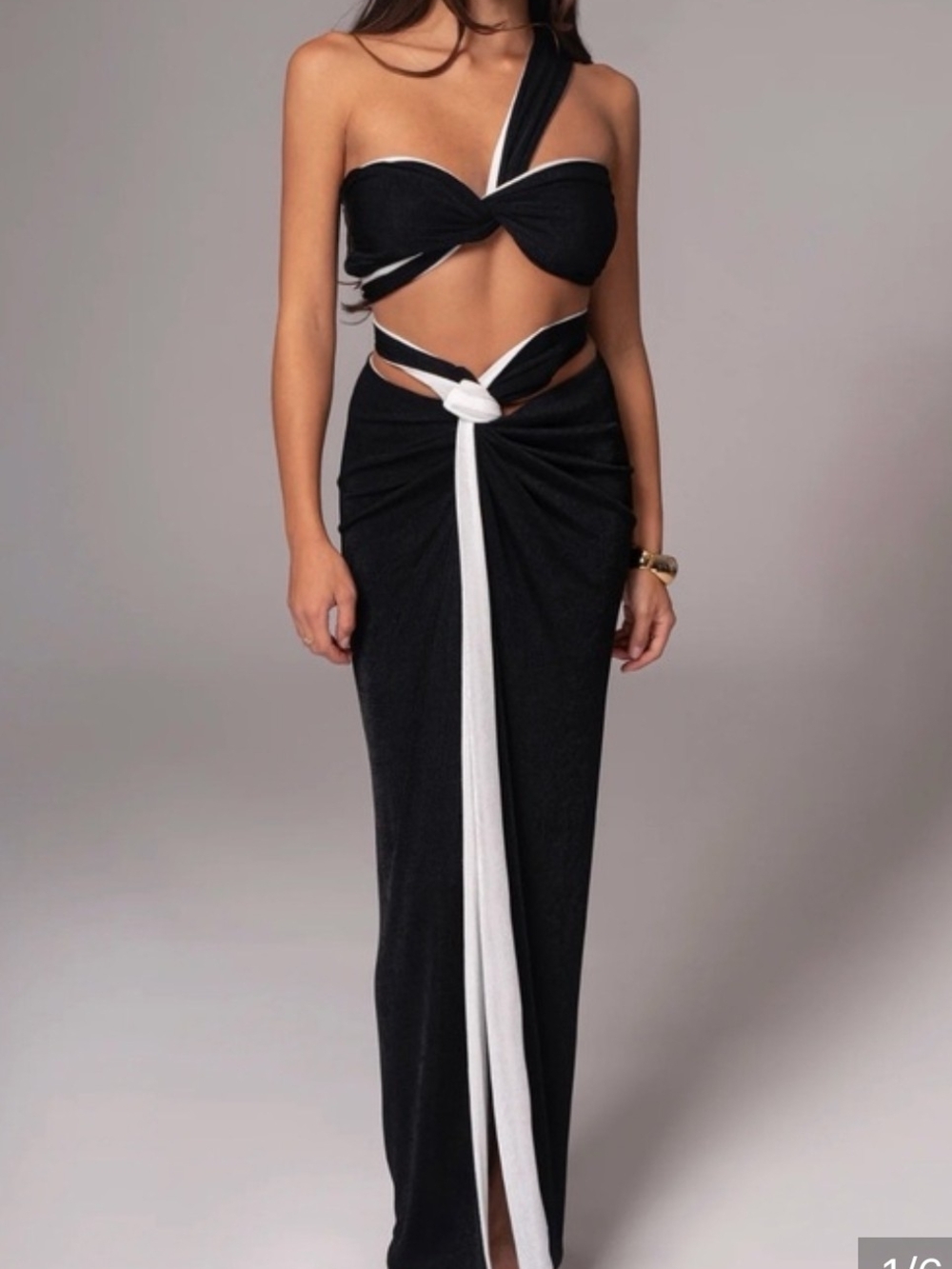 NWT Jluxlabel Black & White Reverisble Skirt Set
